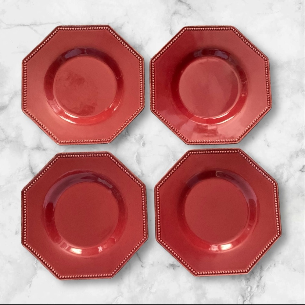 Food Network, Provance Rouge Salad Plate, Red (4each)